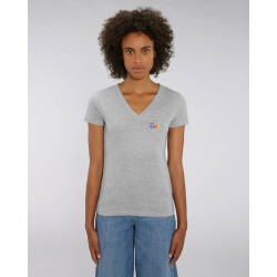 Women's V-Neck T-Shirt Grey