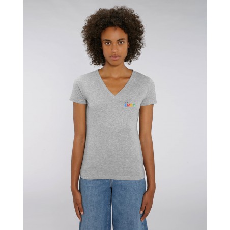 Women's V-Neck T-Shirt Grey